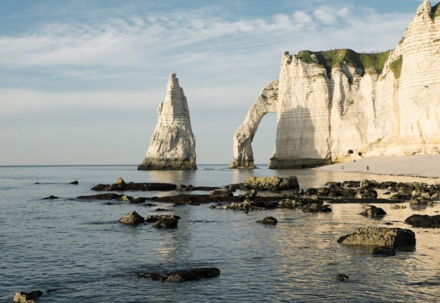 Falaises d'étretat en famille