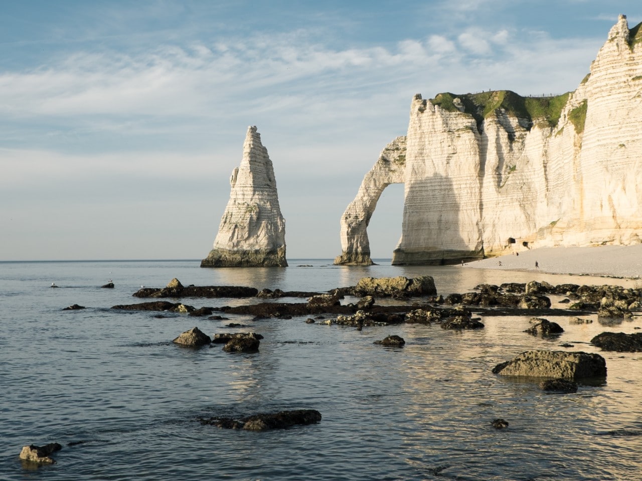 Falaises d'étrat en famille