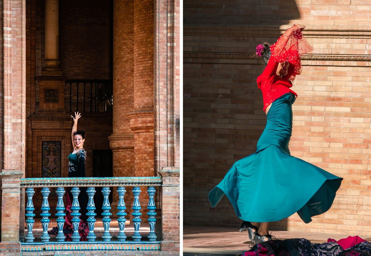 danseuse de flamenco seville en famille