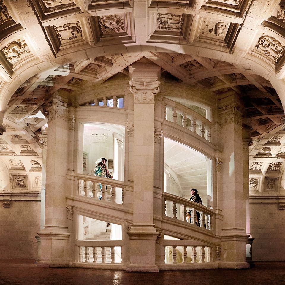 Chambord avec les enfants - Escalier