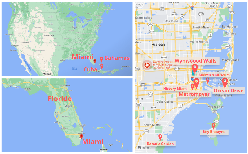 Miami en famille - carte