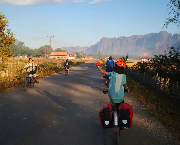 à vélo avec les enfants