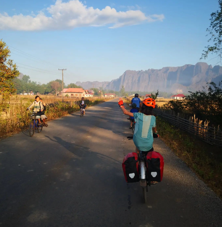 à vélo avec les enfants