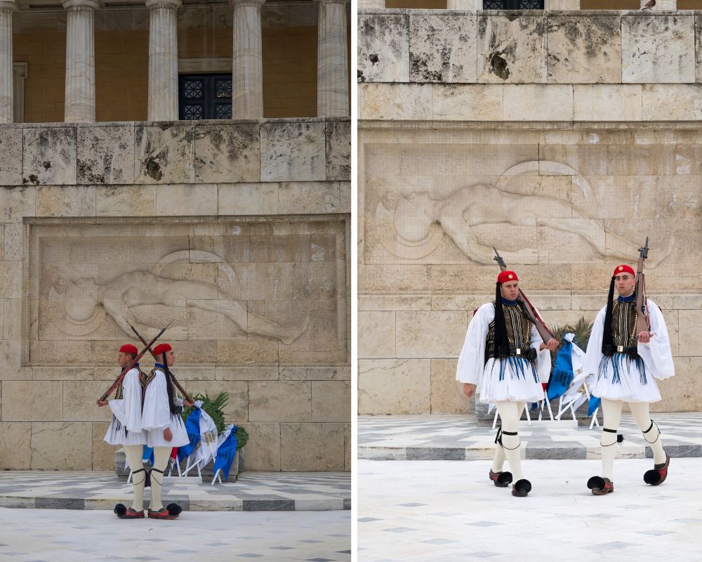 Athènes avec les enfants - relève de la garde