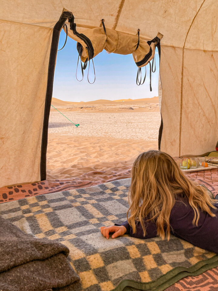 trek desert marocain en famille