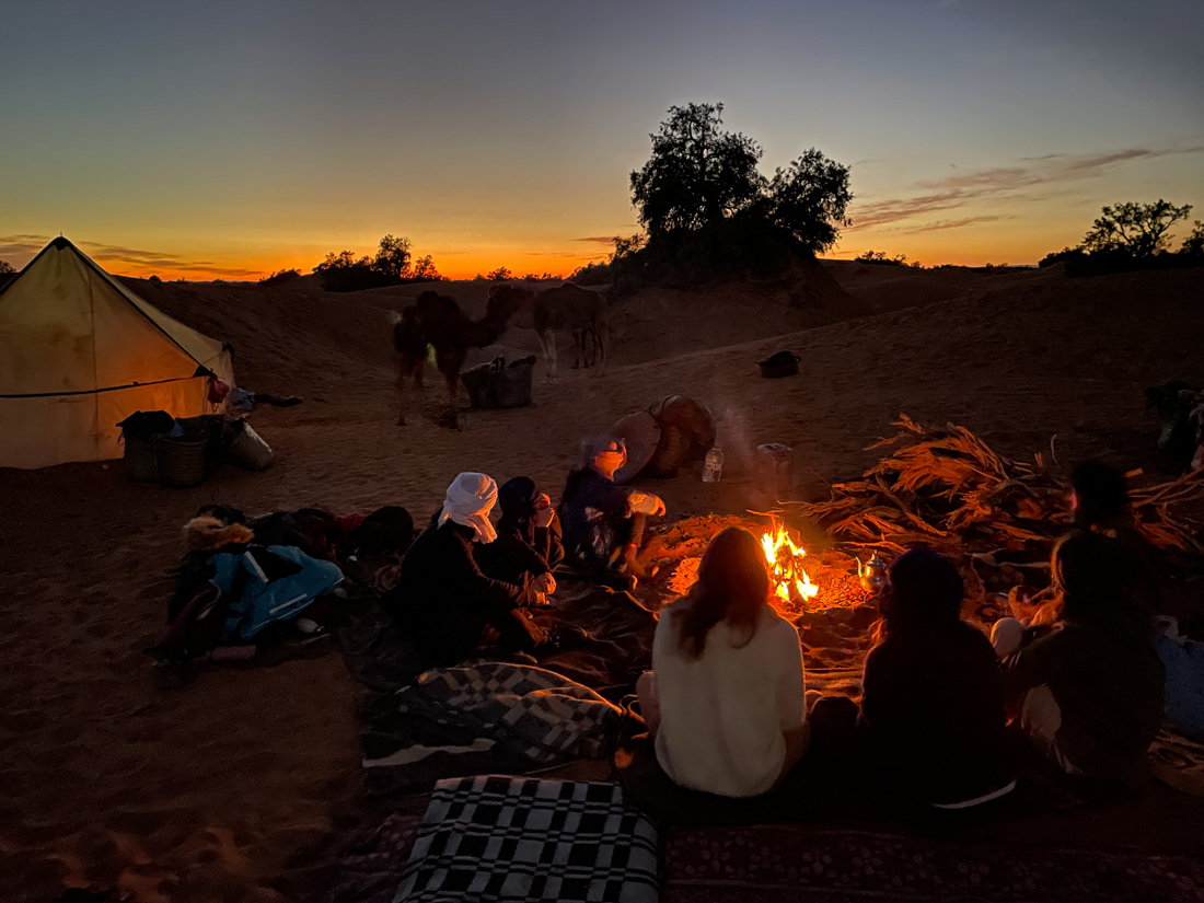 bivouac trek desert marocain en famille