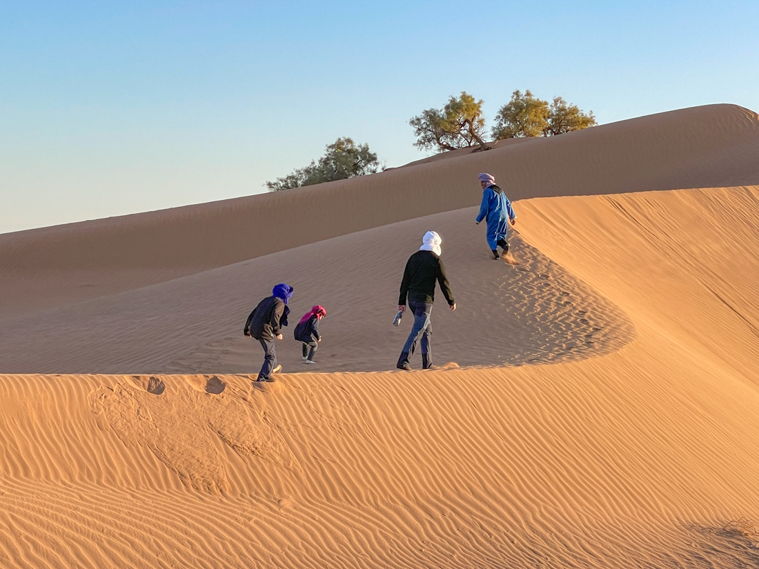 bivouac trek desert marocain en famille