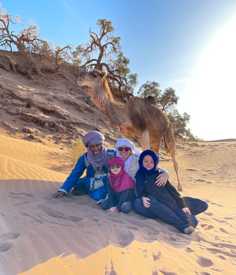 bivouac trek desert marocain en famille