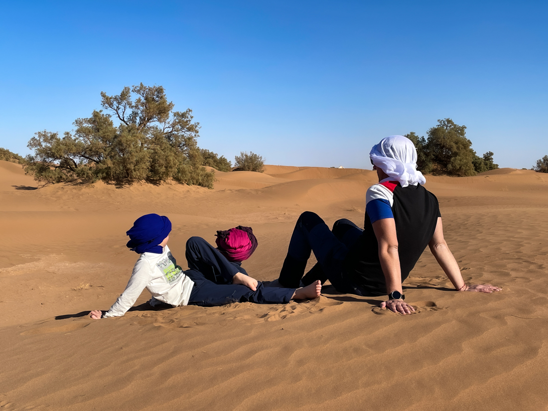 bivouac trek desert marocain en famille