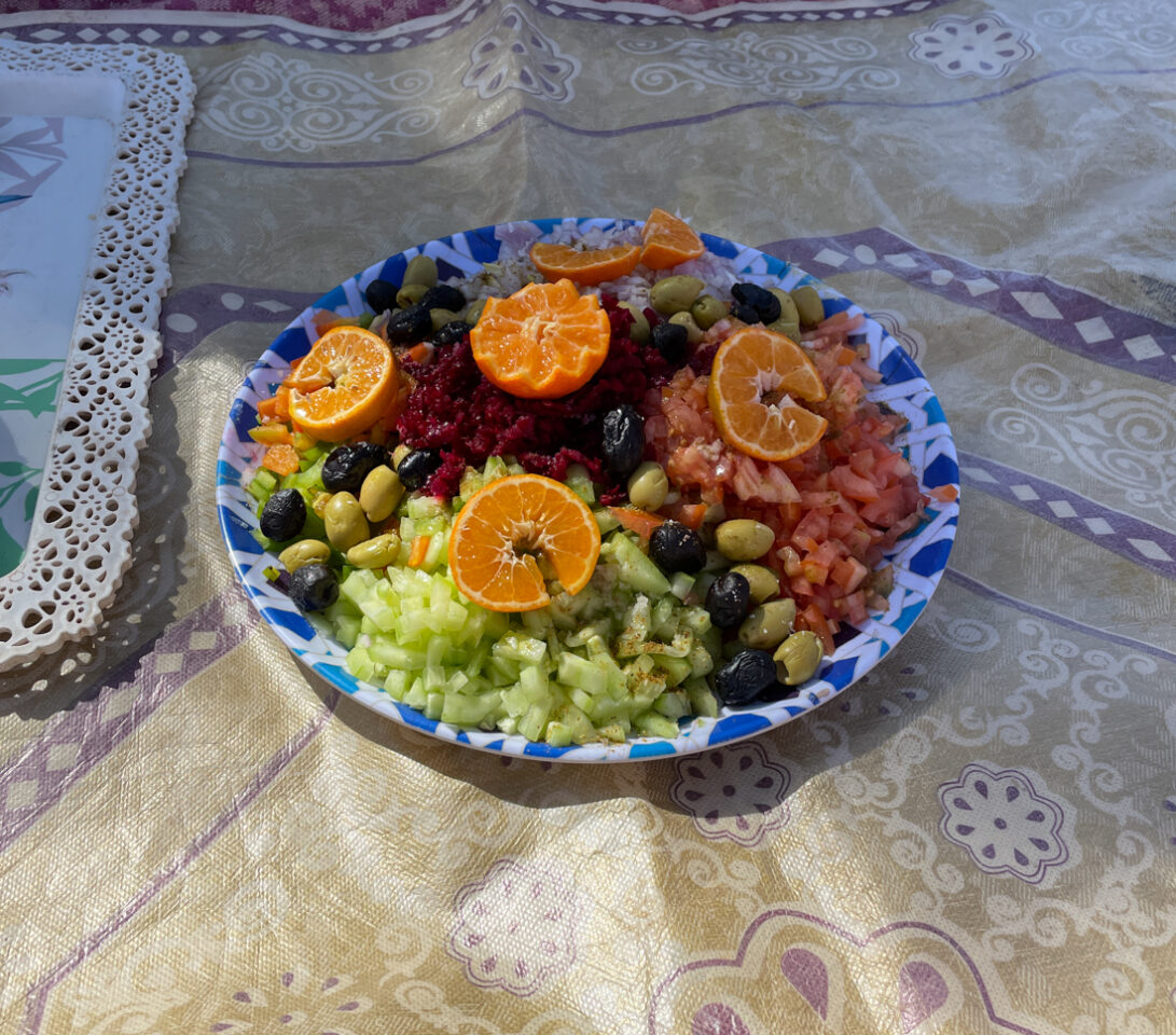 Repas bivouac désert