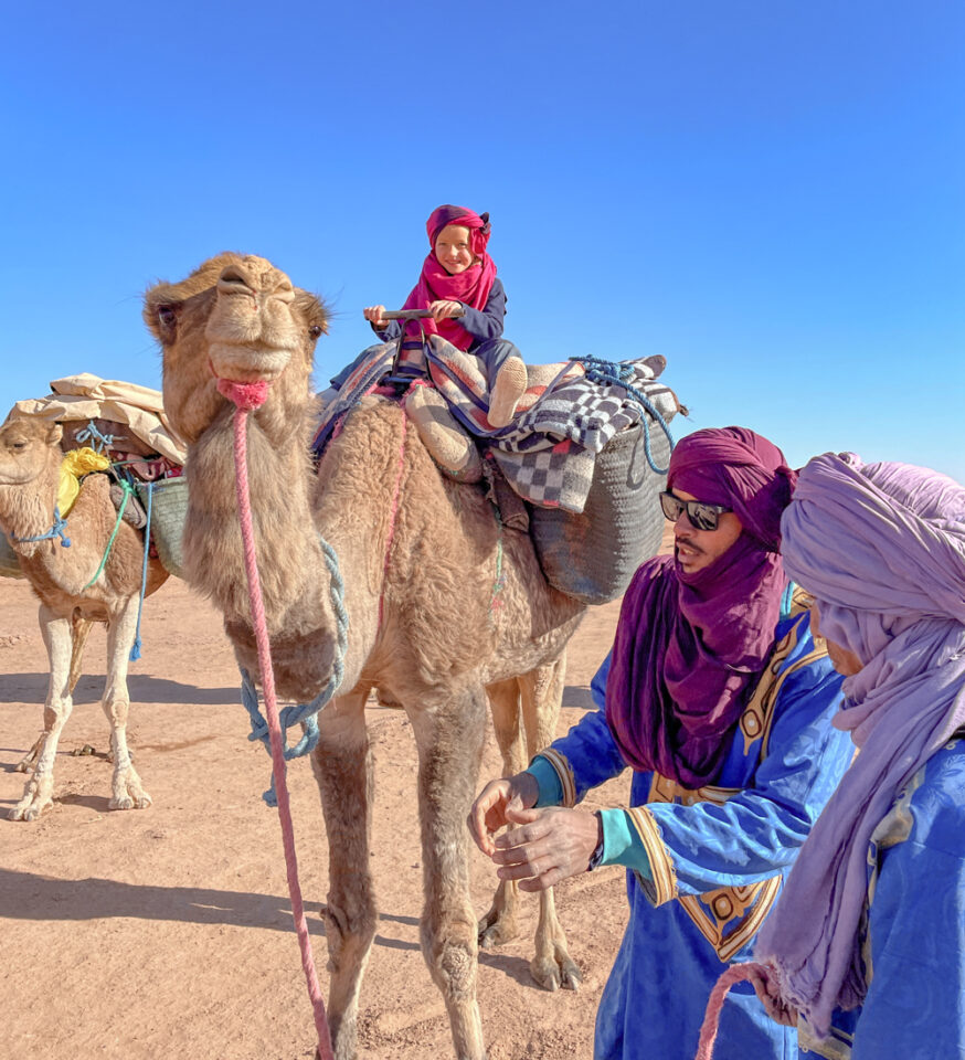 trek desert marocain en famille