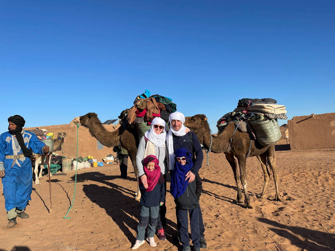 départ trek desert marocain en famille pour 4 jours