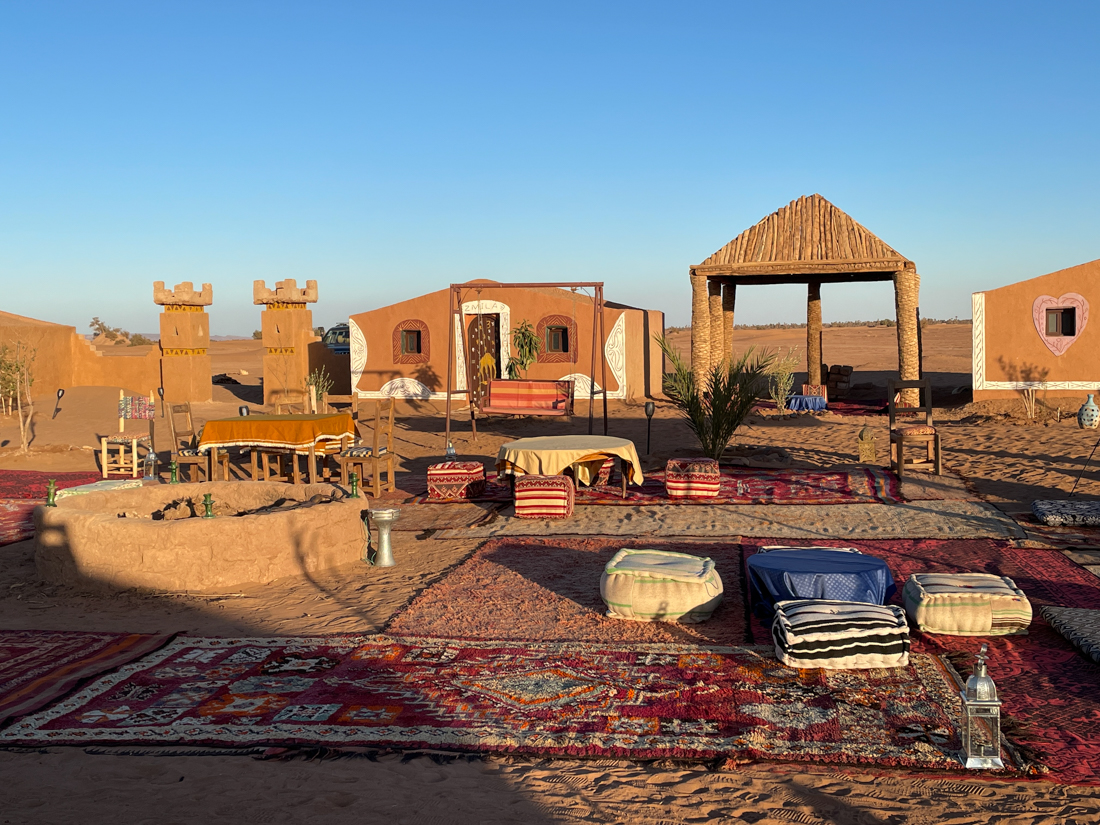 bivouac desert marocain en famille-