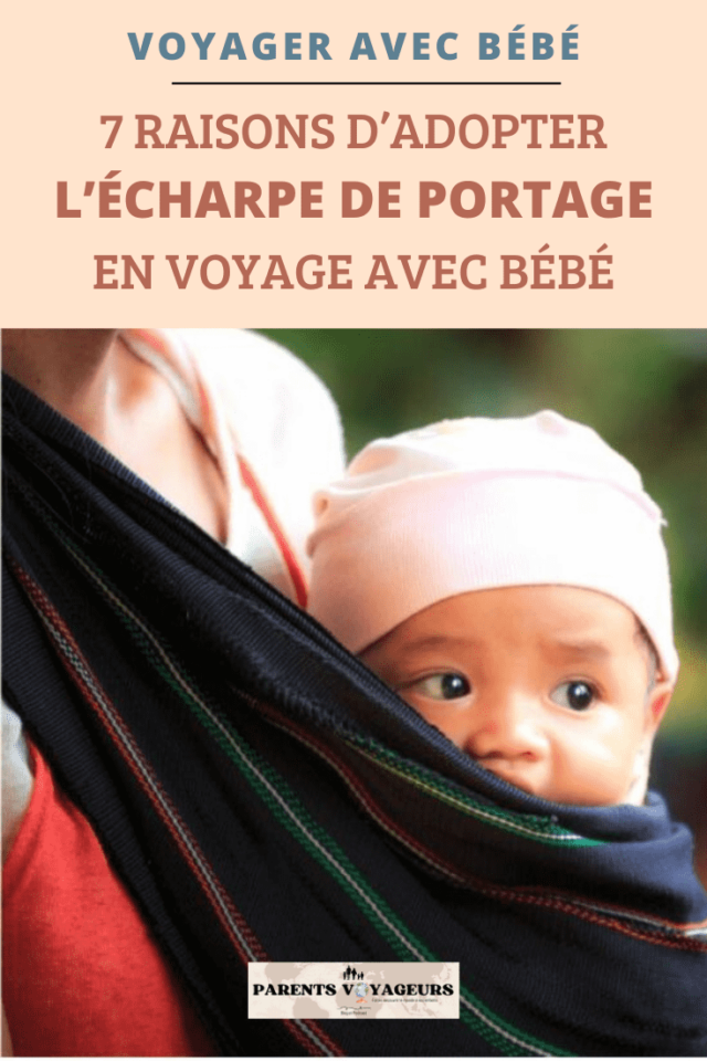 écharpe de portage en voyage